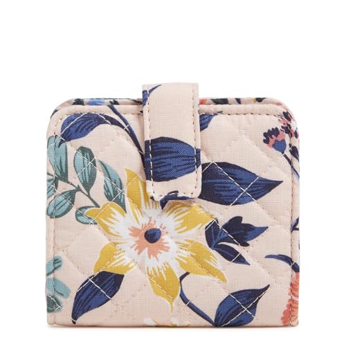 Vera Bradley Cotton RFID Finley Small Wallet, Paradise Coral