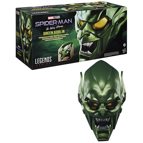 Marvel Legends Series Green Goblin Premium Roleplay Helmet, Spider-Man: No Way Home Adult Collectible Roleplay Gear