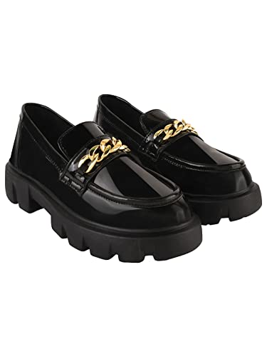 Shoetopia Girls L-22 Black Dress Shoe - 8 UK (Girls-L-22-Black)