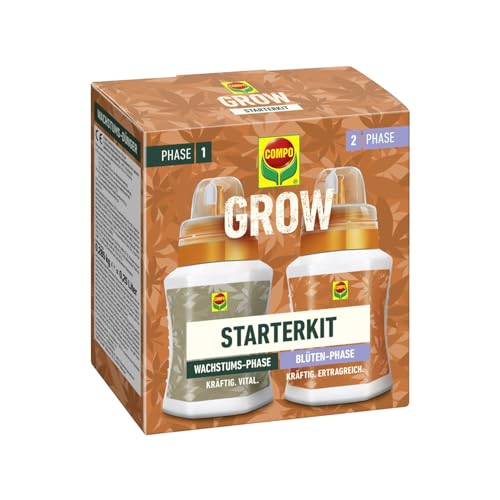 (-44%) COMPO GROW Duopack für Spezialkulturen, Wachstums-Dünger und Blüten-Dünger, für Indoor & Outdoor - 2x250 ml