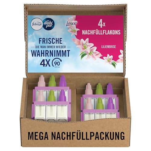 (-21%) Febreze 3Volution Duftstecker 4x Nachfüllflakons Lilienbrise, 3 Abwechselnde Düfte Zum Bekämpfen Von Gerüchen