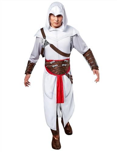 Rubies Men's Assassin's Creed Altair Deluxe Costume Jumpsuit with Cloak for Themed Parties and Halloween, Large