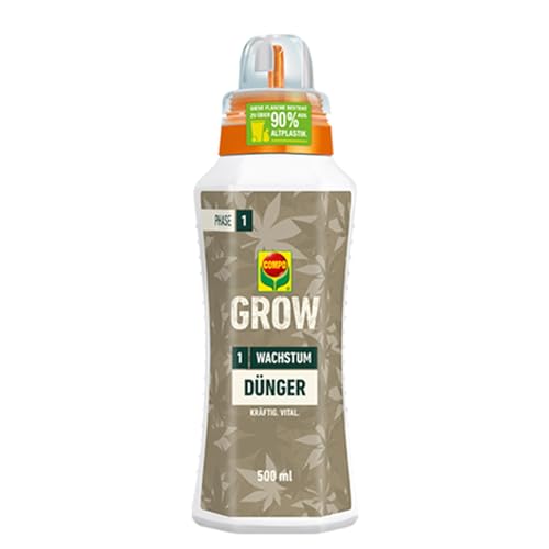 🔥 STARKER PREIS (-40%) COMPO GROW Wachstum Dünger für Spezialkulturen - Dünger für Indoor & Outdoor - Spezialdünger für die Wachstumsphase - mineralisch - 500 ml, grün