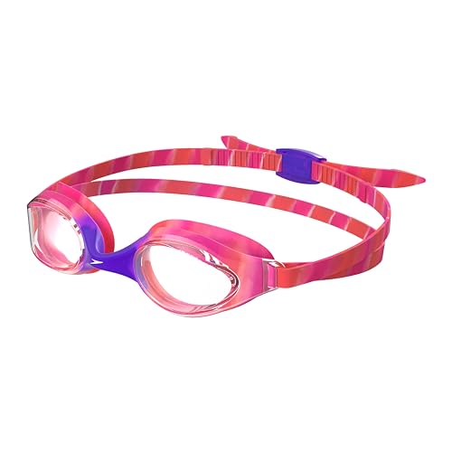 Speedo Unisex-Youth Hyper Flyer Swimming Goggles| Comfortable Fit | Adjustable Design | Anti-fog | Anti-leak Goggles, Pop Purple, One Size