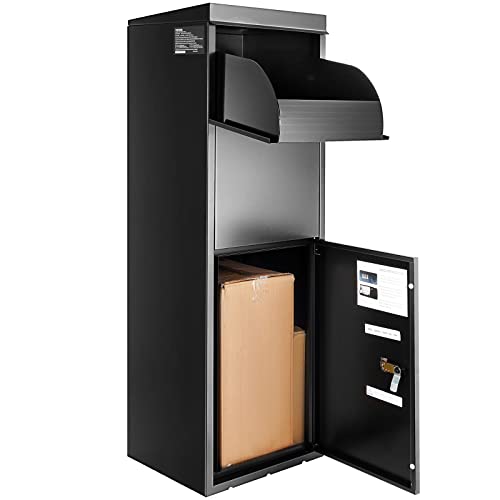 (-26%) VEVOR Paketbriefkasten 35,5x29,5x105,5cm Paketbox Stahl Paletkasten 50kg Briefkasten Postbox XXL Briefkasten mit Paswortschloss Innenscharnier Anti-Diebstahl-Einwurföffnung für Pakete Briefe usw.
