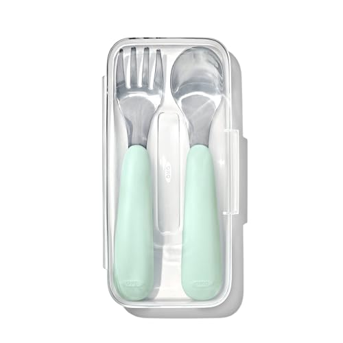 OXO Tot On-The-Go Fork and Spoon Set Opal