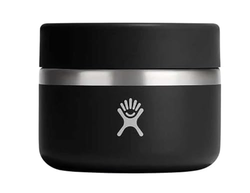 Hydro Flask Food Jar – Insulated Stainless Steel, Snack Travel Container for Hot Food, Lunch, & Soup 12 Oz Black