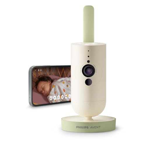 (-40%) AVENT Philips Connected Babykamera mit App, Private und sichere Verschlüsselung, Audio, 2-facher Zoom, Nachtsichtfunktion, Gegensprechfunktion, DEKRA Zertifiziert privat und sicher SCD643/26