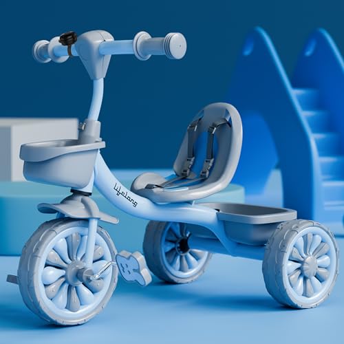 Lifelong Kids Tricycle with Eva Wheels, Bell and Storage Basket/Baby Trike/Age Group 2 Year to 5years/ Blue (LLKTC06)