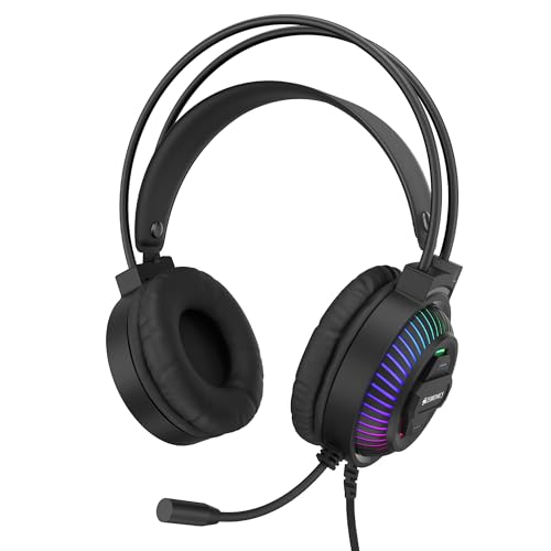 ZEBRONICS Jupiter 3.5mm Premium Gaming Over Ear Headphone with 50mm Neodymium Drivers, Extra Soft Ear Cushion,Suspension Headband, Braided Cable,Volum