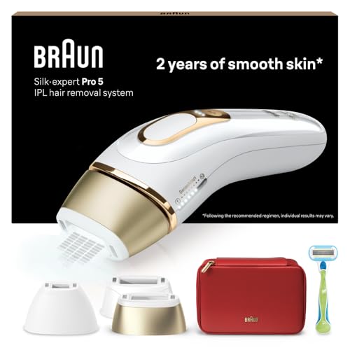 ⚡ BLITZDEAL (-50%) Braun IPL Geräte Haarentfernung Silk·expert Pro 5, PL5262, Weiß/Gold