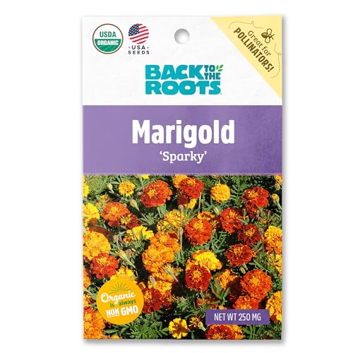 Back to the Roots 100% Organic Seed Packet - Marigold 'Sparky' 250mg
