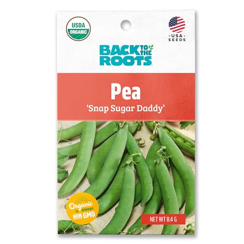 Back to the Roots 100% Organic Seed Packet - Pea 'Snap Sugar Daddy' 8.4g