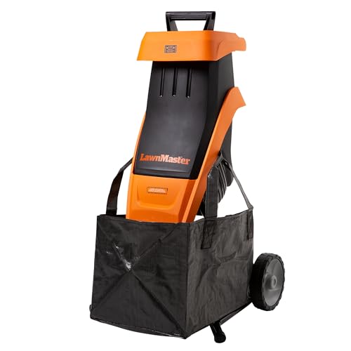 LawnMaster FD1501 Electric Wood Chipper Shredder 15-Amp 1.5-Inch Cutting Diameter Max 10:1 ReductionSaker Electric Wood