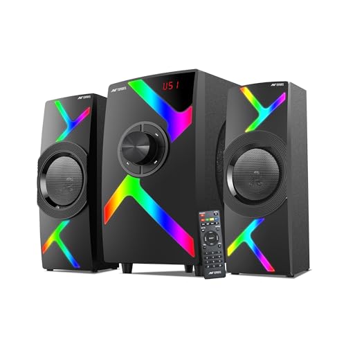 Ant Esports GS80,80W 2.1 Channel Bluetooth Multimedia RGB Speaker with Subwoofer Satellite Speaker, Digital LED Display, Remote, Digital FM, USB & SD 