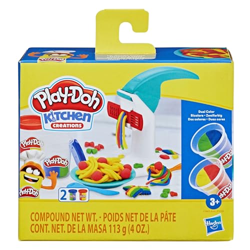 Play-Doh, Massinha de Modelar Infantil, Kitchen Creations, Macarrão Mágico - Conjunto de Brinquedo com Acessórios e 2 Po...