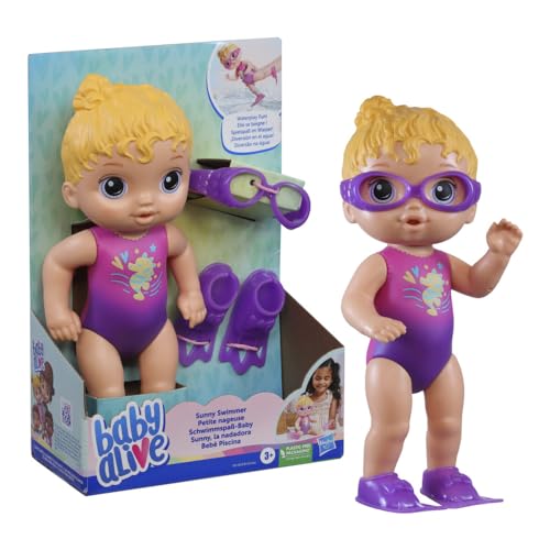 Baby Alive, Boneca, Sunny Swimmer - Cabelos Loiros, Acessórios Inclusos, 25 cm - A partir de 3 Anos