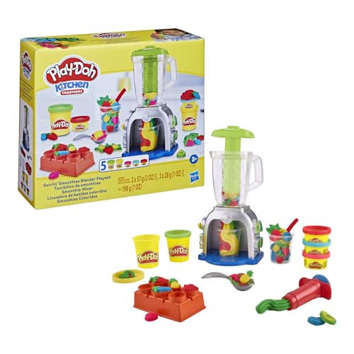 Play-Doh, Massinha de Modelar Infantil, Smoothies Coloridos - Conjunto de Brinquedo com Liquidificador de Brinquedo, Ace...