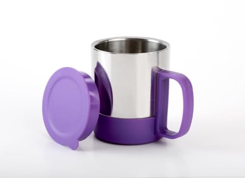 Apliq Coffee Tea Milk Mug with Lid Insulated Stainless Steel & Inner Stylist Double Wall Cup Keeps Beverages Hot & Cold for Home Office Restaurant Use