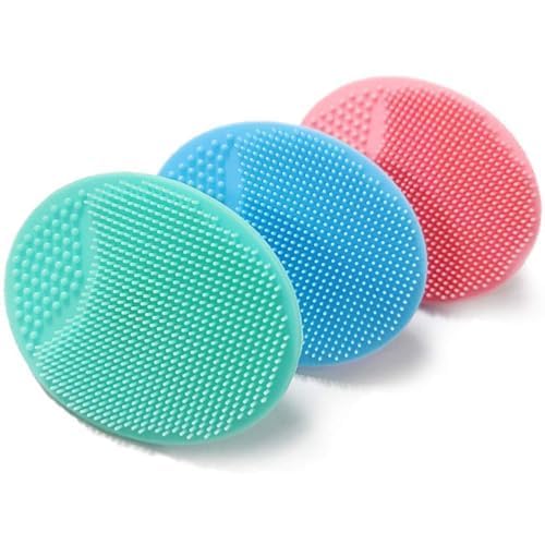 Soft Silicon Body Scrubber for Bathing, Skin Soother Bath Brush, Mini Silicone Scalp Scrubber, Craddle Cap Brush, Kids, Newborn Baby, Toddler Silicone