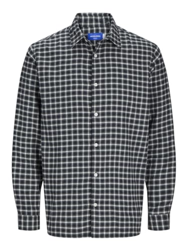(-66%) JACK&JONES Herren JORJOSHUA Flannel Check Shirt LS Freizeithemd, Pavement, Small