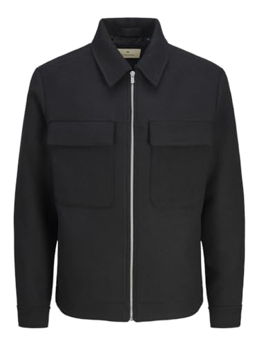 ⚡ BLITZDEAL (-52%) JACK&JONES Herren Jprblurussel Wool Blend Jacket Sn Jacke, Black/Detail:Houndstooth, M