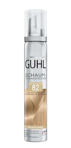 🔥 SELTEN SO GÜNSTIG (-57%) Guhl Schaum-Tönungsfestiger - Farbe 82 - Hell-Goldblond - Für lichtblondes und mittelblondes und graues Haar - Sanfter Halt, Volumen und Farbglanz - Hält 1 bis 3 Haarwäschen