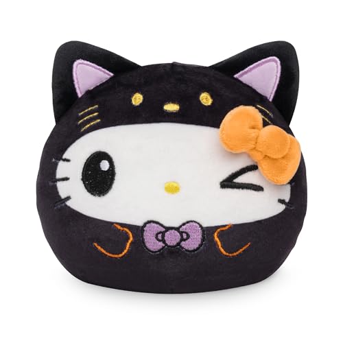 Teeturtle Hello Kitty Halloween Costume Reversible 4" Plushie - Officially Licensed Sanrio Plushie - Cute Kawaii Soft Stuffed Animals