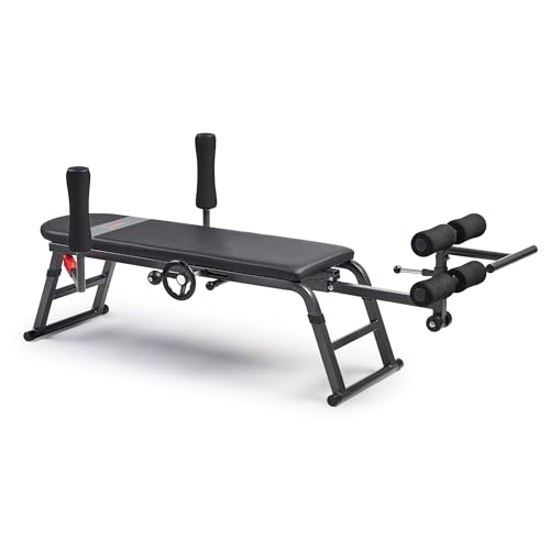 Sunny Health & Fitness Inversion Traction & Stretch Decompression Table - 400 LB Weight Capacity - For Lumbar Stretching, Lower Back Pain Relief, Improved Posture Correction, Rehab - SF-BH623052