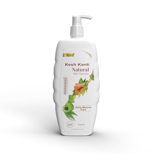 Patanjali  Kesh Kanti Hair Cleanser Natural Shampoo, Herbal Care for Healthy Hair, Suitable for All Hair Types (650 Ml)
