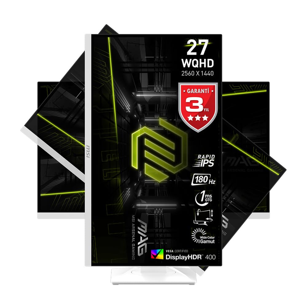 MSI MAG 274QRFW 27-inch QHD white gaming monitor