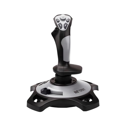 Ant Esports JS55 Flight Simulator Controls, Flight Joystick Controls With Vibration Function and Throttle Controls Wired Flight Stick for PC Windows X