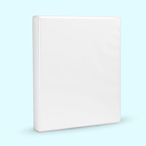 Amazon Basics 3-Ring Binder, 1-Inch - White 1 Pack