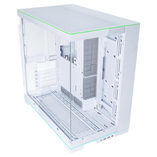 Lian Li O11D EVO RGB E-ATX Gaming Dual Chamber case - ARGB Lighting Strips - Up to 420mm Radiator - Cable Management - Front and Side Tempered Glass Panels - Reversible Chassis (O11DERGBW.US)