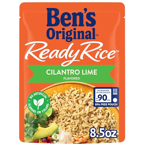 BEN'S ORIGINAL Ready Rice Cilantro Lime Flavored Rice, Easy Dinner Side, 8.5 oz Pouch