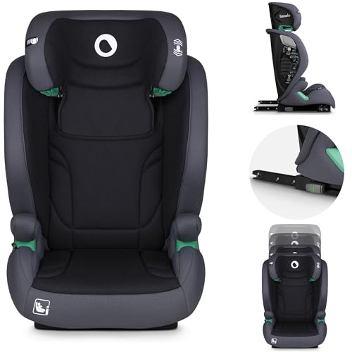 Lionelo Car Seat IGO i-Size for Baby 100-150 cm Group 2,3 with ISOFIX or/& Belt Easy Installation, 11-Level Adjustable headrest, Reclinable, Memory Foam Side Protection Armrests, Latest R129 Standard