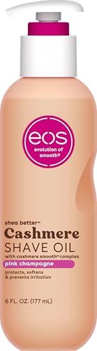 eos Cashmere Shave Oil Pink Champagne Moisturizing Soothes Prevents Irritation Razor Burn Bikini Area Approved 6 fl oz