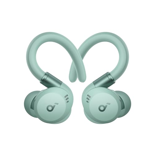 Soundcore Sport X20 by Anker, True-Wireless Workout Earbuds, Rotatable and Extendable Ear Hooks, Noise Cancelling, Deep Bass, IP68 Waterproof, Sweatproof, Dustproof, 48H Play, Sport Earbuds for Gym