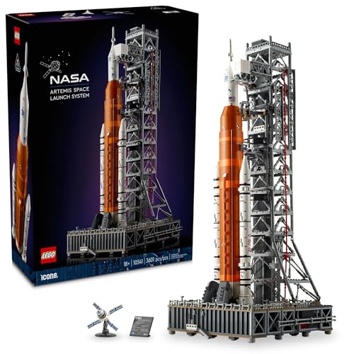 LEGO Icons NASA Artemis Space Launch System - DIY Rocket Model Building Set for Adults, Ages 18+ - Gifts for Graduation - Unique Bedroom Decoration for Space & NASA Lovers - 10341