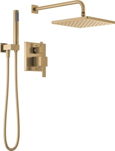 Modern 14 Series Square Rain Shower System Faucet Set Rainfall