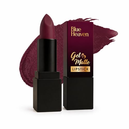 Blue Heaven Get Matte Lipstick | Soft Matte Finish and Lightweight Formula | Intense Pigment | Long-Lasting Lipsticks For Women | 202M| 4gm
