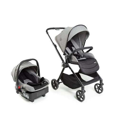 Safety 1st Travel System Magnific Trio, Grey Denin (Carrinho + Bebê Conforto + Base veicular)