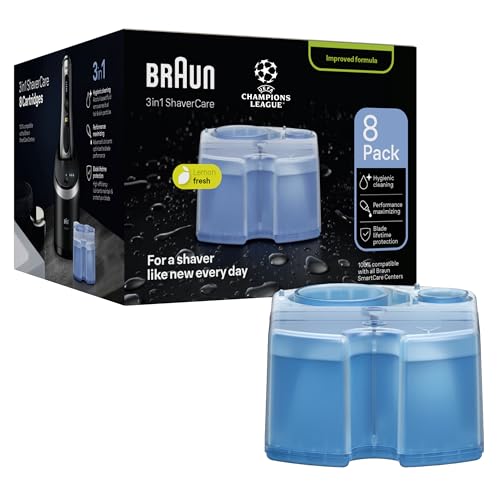 (-41%) Braun 3-in-1 ShaverCare Reinigungskartuschen, Scherkopfreiniger, 8er Pack