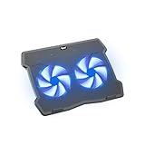 Dyazo 2 Fan Laptop Cooling Pad Laptop Cooler Stand USB Powered with Blue Lights