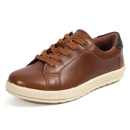 Deer Stags Boys' Joshua Dress Fashion Sneaker/Dark Tan/Dark Brown / 13.5 Little Kid
