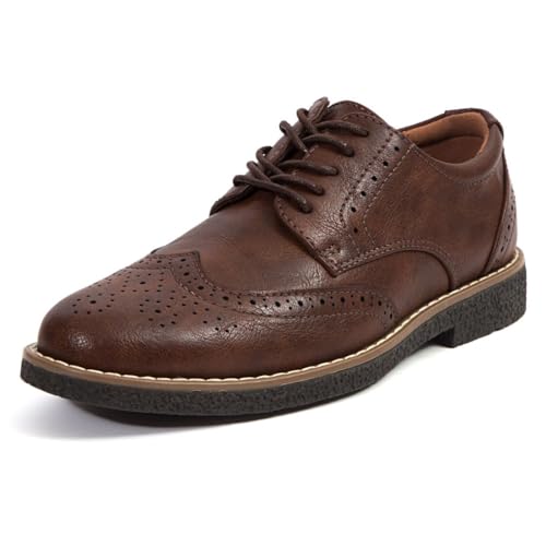 Deer Stags Boys' Joel Lace-up Dress Comfort Oxford/Brown/Dark Brown / 3.5 Big Kid