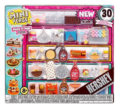 MGA's Miniverse Make It Mini Food - Brunch Multipack, Hershey Mini Objets de Collection, DIY, Jeu de Résine, Réplique d’Aliments, Collectionneurs et Enfants de Plus de 8 Ans, Non Comestible
