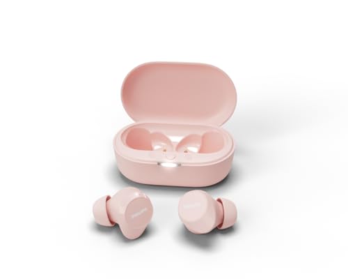 (-50%) PHILIPS TAT1209PK True Wireless In Ear Bluetooth Headphones - Small Buds. Great Value Natural Sound. Dynamic bass, Pocket-Sized Charging case, Clear Calls - Pink