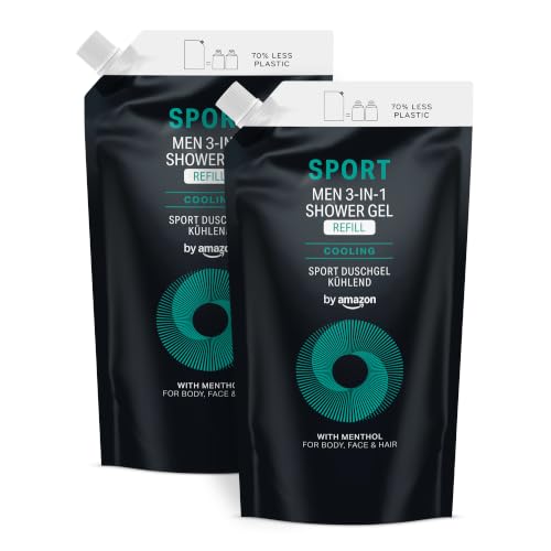 (-26%) by Amazon Sport 3in1 Duschgel Nachfüllpack, für Herren, 2 x 1000 ml