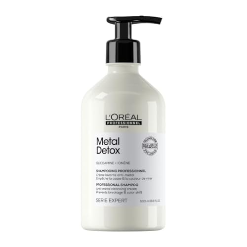 L'Oréal Professionnel Paris Metal Detox Shampoo - Sulfate-Free Anti-Breakage Shampoo For Damaged Hair, Detoxifies, Prevents Damage & Prolongs Hair Color